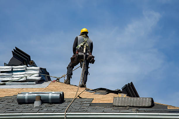 Professional Roof Replacement technician working in Bahama, NC